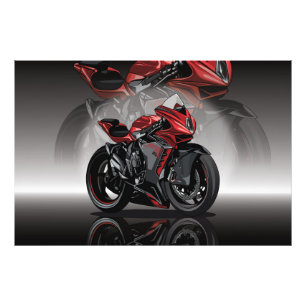MV Agusta F3 with special background Photo Print