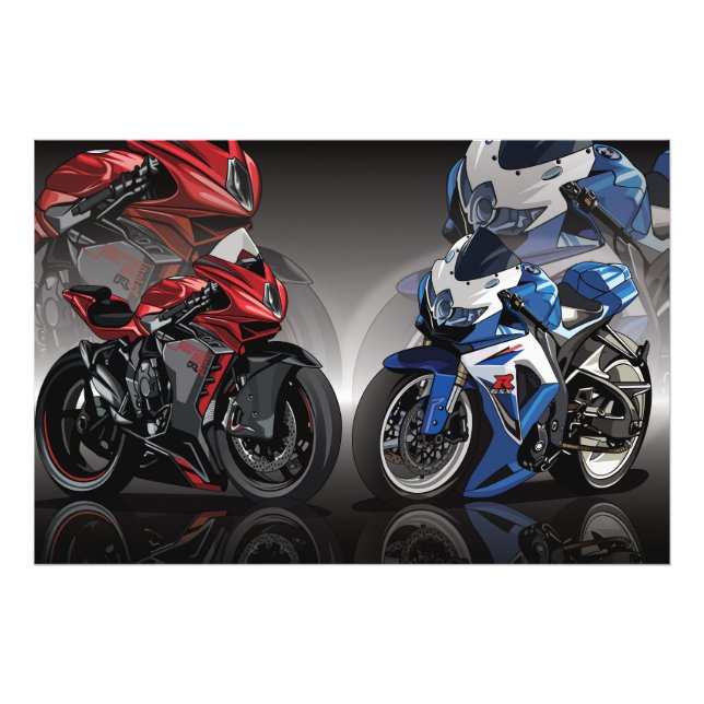 MV Agusta F3 x Suzuki GSX-R Photo Print (Front)