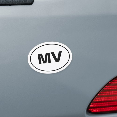 MV Marthas Vineyard Euro Oval Car Magnet