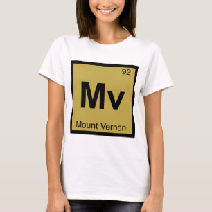 Mv - Mount Vernon New York Chemistry City Symbol T-Shirt