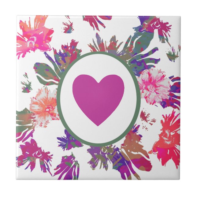 MVB  Array of Love Bouquet  Design Ceramic Tile (Front)