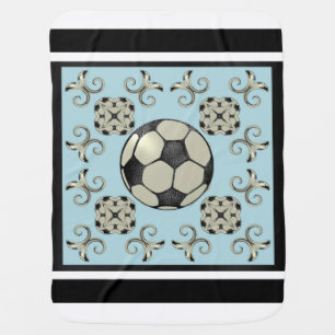 MVB Baby Blue Soccer Blanket-Design 2 Swaddle Blanket