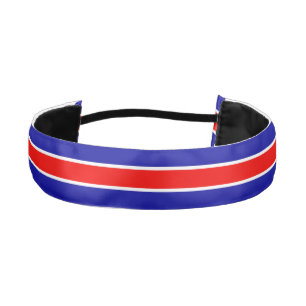 MVB Blue Red & White strip design Headband