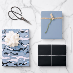 MVB Cameo Light Blue Design Wrapping Paper Sheets