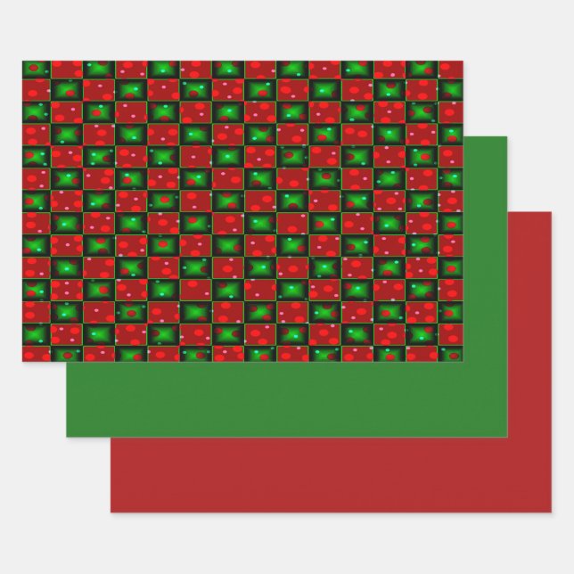 MVB Christmas Twinkle Starlight Design Wrapping Paper Sheets (Set)