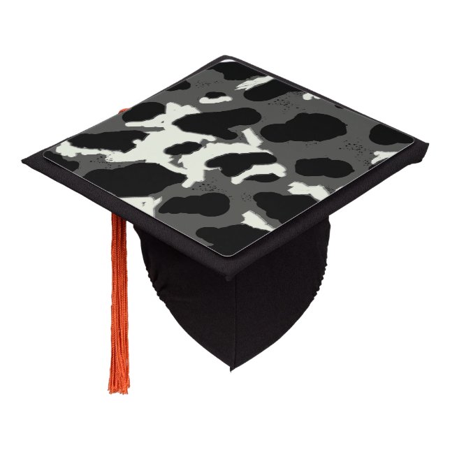 MVB Cow Spots Graduation Cap Topper (Angled)