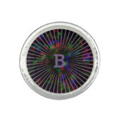 MVB Disco Multi Color Ball Monogrammed Design Ring (Front)