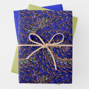 MVB Ethnic Swirl Weave -Jewel tone Wrapping Paper Sheets