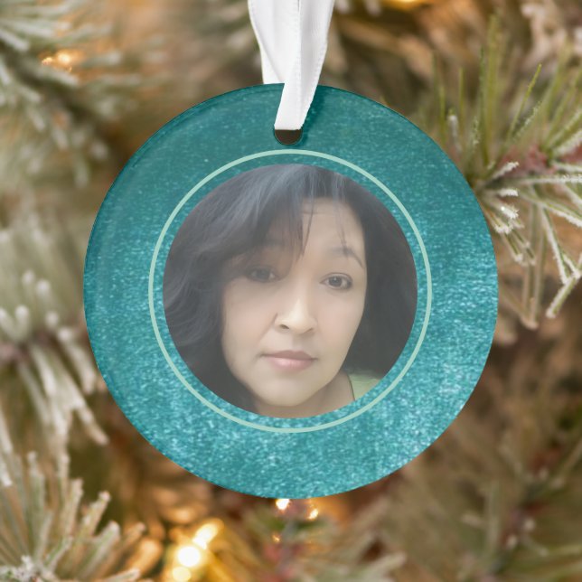MVB Faux Velvet Teal Customizable Design Ornament (Tree)