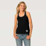 MVB Monogram Black Solid Design  Tank Top