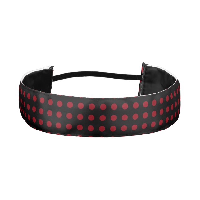 MVB Poke a Dot Black and Wine Red Headband (Front)