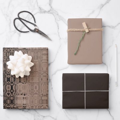 MVB Sepia-Faux Glass Wrapping Paper Sheets