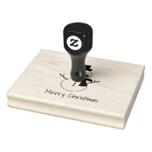 MVB Single Snowman design Rubber Stamp