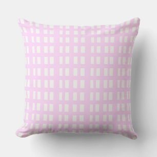 MVB Soft Pink Plaid Design Throw Pillow