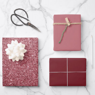MVB Sparkly Pink Design Wrapping Paper Sheets