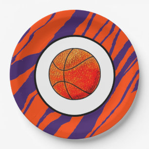 MVB Tiger Stripes Design- Basketball Paper Plates