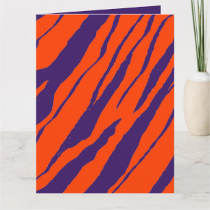MVB Tiger Stripes Design- Orange & Purple Card