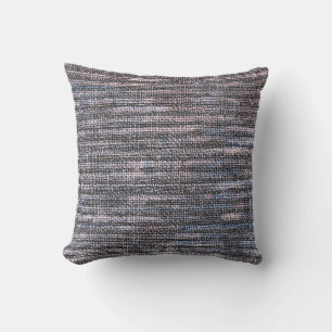 MVB Weathered Blue/Gray Faux Burlap design Outdoor Pillow
