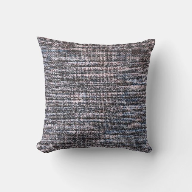 MVB Weathered Blue/Gray Faux Burlap design   Outdoor Pillow (Front)