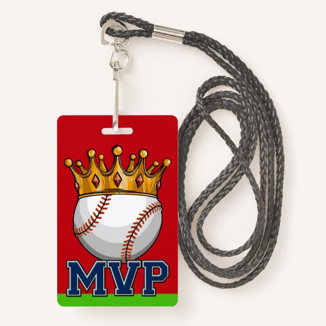 MVP Baseball Lanyard Badge (Front with Lanyard)