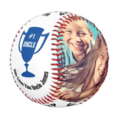 MVP Best Ever Uncle Personalized Photos Baseball