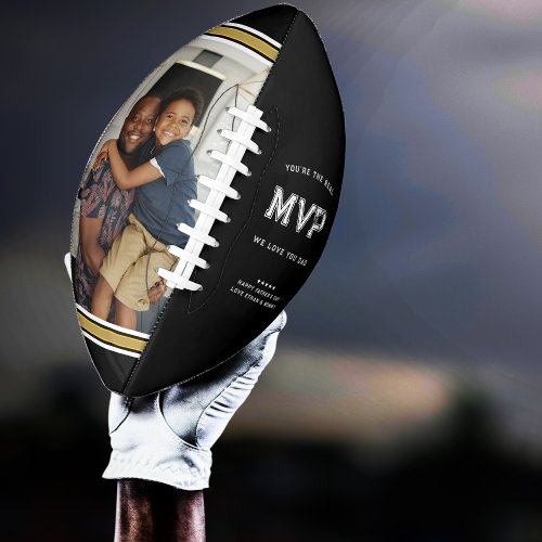 MVP Dad  Black  Gold Fathers Day Football