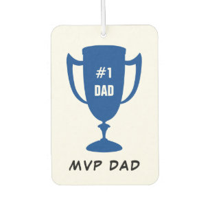 MVP Dad Blue Trophy Personalized Photo Air Freshener