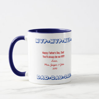 MVP DAD personalized Father's Day mug