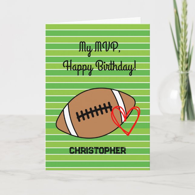 MVP Football Birthday  Card (Front)