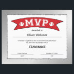 MVP Player - MVP Certificates Baseball Certificate<br><div class="desc">Albert Einstein once said, “strive not to be a success, but rather to be of value. Our Baseball Team MVP - MVP Player - MVP Certificates - Baseball Certificates was made with these sentiments in mind. Celebrate the baseball MVPs on your team with our Baseball Team MVP - MVP Player...</div>