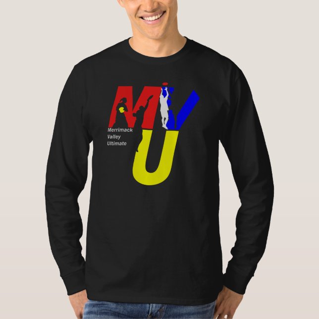 MVU logo shirt - 3 color on black (Front)