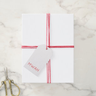 MWAH Modern Typography Red Love Ya Fun Gift Tags