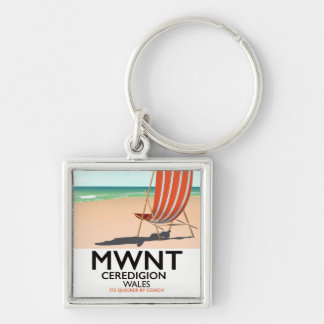 Mwnt, Ceredigion Wales travel poster Keychain