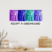 Mx4 Adopt a Greyhound Poster (Kitchen)