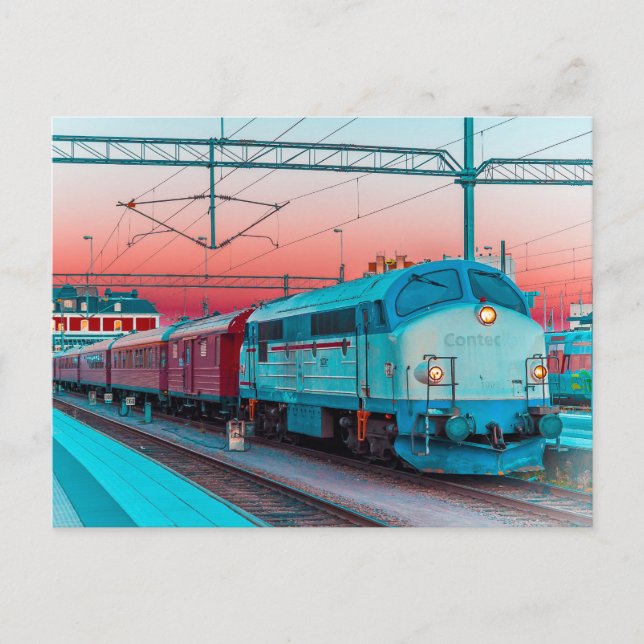 MX 1009 at Kalmar C, South Sweden Postcard (Front)