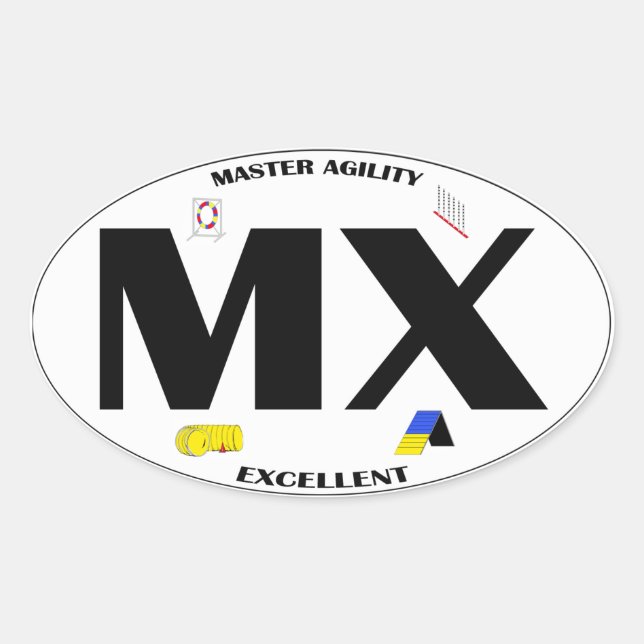 MX Dog Agility Title Sticker (Front)