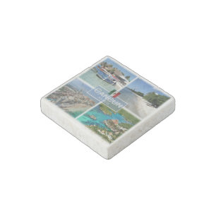 MX Mexico - Cancun - Boats Isla Mujeres - Stone Magnet