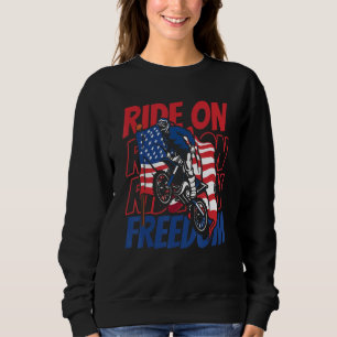 Mx Motocross Us Flag Bike Biker - Dirt Biking 4th Sweatshirt