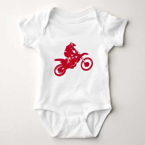 MX RED STYLED BABY BODYSUIT