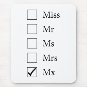 Mx Title (Five Options) Mousepad