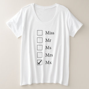 Mx Title (Five Options) Plus Size T-Shirt