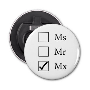 Mx Title (Three Options) Bottle Opener