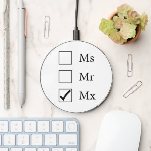 Mx Title (Three Options) Wireless Charger