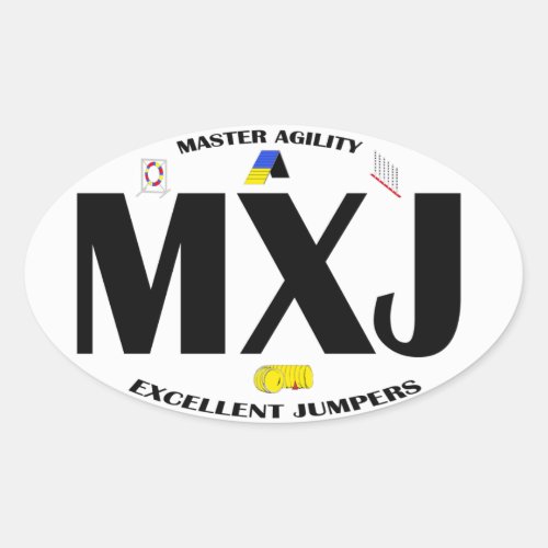 MXJ Dog Agility title Sticker
