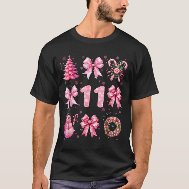 My 11th Birthday Nk Santa Coquette Snowman 11 Year T-Shirt (Front)