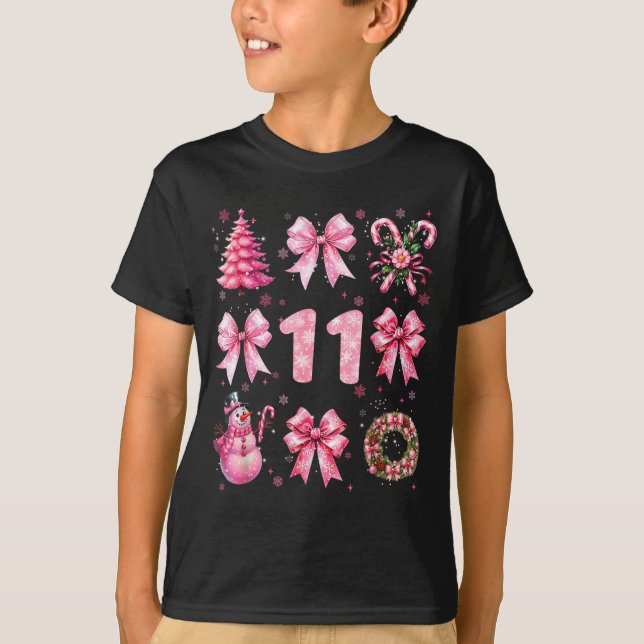 My 11th Birthday Nk Santa Coquette Snowman 11 Year T-Shirt (Front)