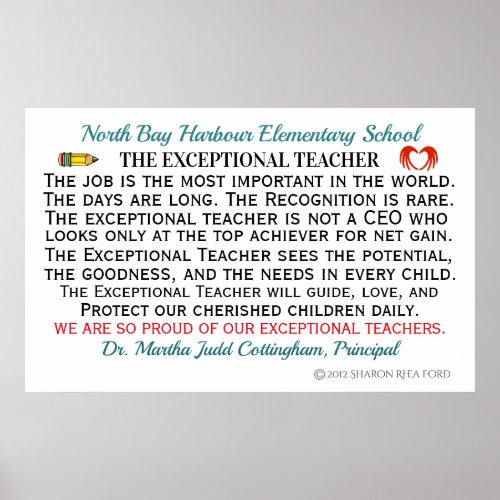 My 1 Day SALE The Exceptional Teacher Poster