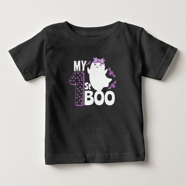 my 1 st boo cute funny halloween baby baby T-Shirt (Front)