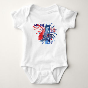 MY 1st 4th of JULY by SHARON SHARPE Baby Bodysuit