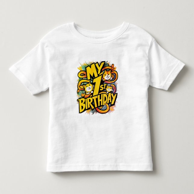 My 1st Birthday With Cats Toddler T-shirt (Front)